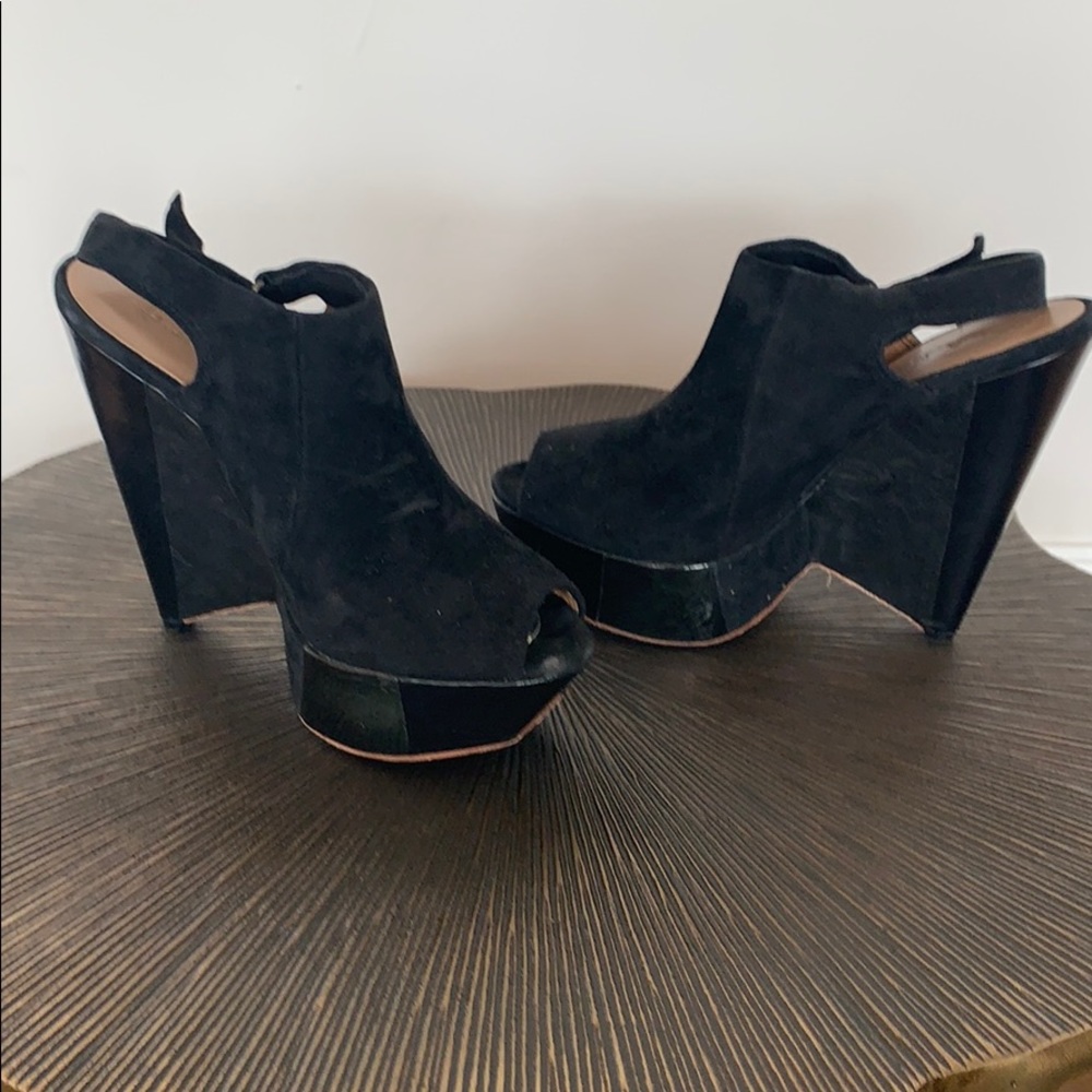 L.A.M.B suede bootie